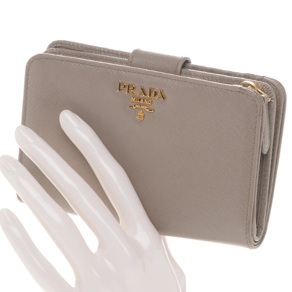 Authentic Prada Small Saffiano Wallet with box